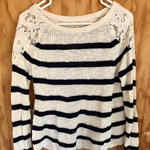 Navy/Cream sweater
